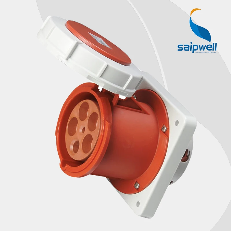 

Wholesale Saipwell 5P (3P+N+E) 400V 125A High-current IP67 iec 60309-2 industrial socket industrial socket outlets SP1461