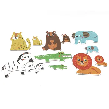 

Baby New Early Education Flat Puzzle Montessori Toy Animal Cute Cartoon Puzzles Wooden Puzzles For Children Kids