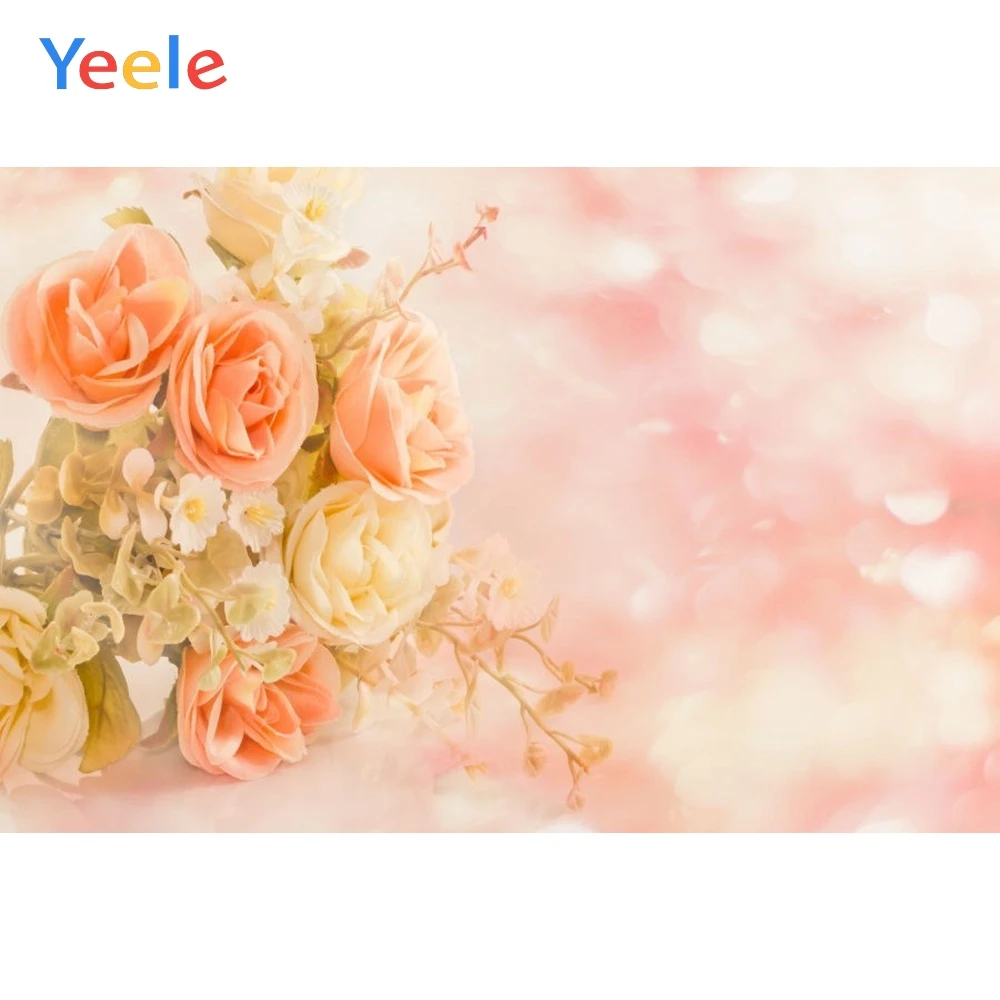 

Yeele Vinyl Dreamy Flowers Girl Pincess Birthday Party Photography Background Wedding Love Photographic Backdrop Photo Studio