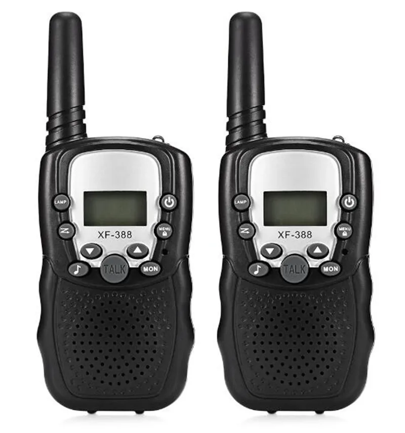 2 шт Мини-рация детская радио 2-Way Радио 3 км Диапазон 22 канала XF-388 детский домофон детский телефон - Цвет: Black