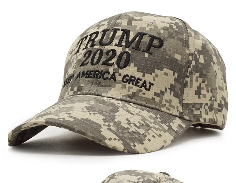 Новая камуфляжная бейсболка с вышивкой Trump Snapback мужские женские шапки унисекс спортивные камуфляжные шапки военные Gorras