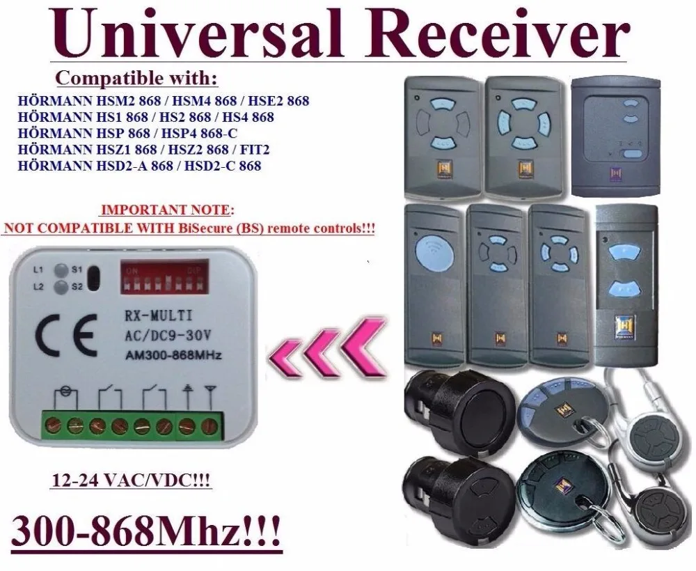 

5pcs Receiver Compatible with Hormann 868,3Mhz HS1, HS2, HS4, HSE2, HSM2, HSM4, HSP fixed code free shipping