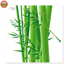 Зеленый прозрачный поток бамбуковая нарисованная на холсте Цифровая живопись известные картины Абстрактная живопись цветная гитара