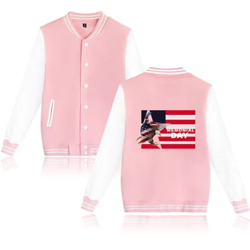 

Memorial Day.rar Print fashion street men's/women baseball jacket sweatshirt casual O-neck loose single-breasted baseball jacket