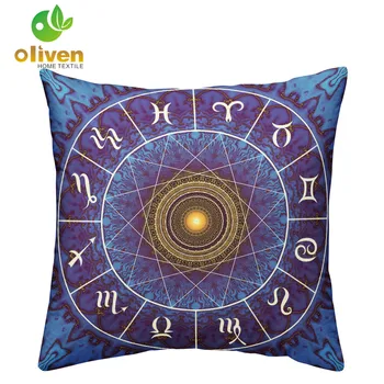 

Constellations Cushion Cover Geometric Letter Print Pillow Case Sofa Decorative Throw Pillows Cover Home Textile P15
