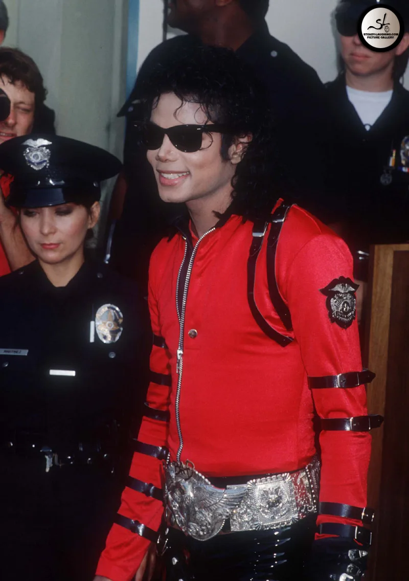 MJ Michael Jackson Classic BAD Novelty RED BODYSUIT (PRO SERIES) Cool for Performance Leotard Shows England Military US Style