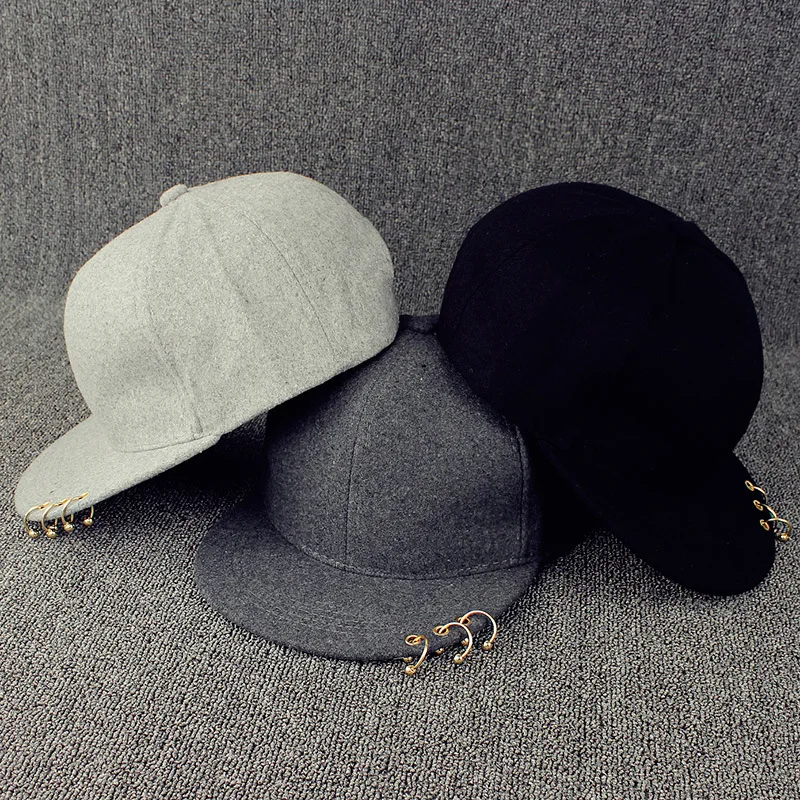 Iron Ring Hats Bone Hat Adjustable Cap Simple Men Women Hat Hats