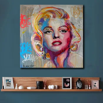 

1 Piece Marilyn Monroe Canvas Art Poster Prints Painting For Living Room and Bedroom Decoration Unframed