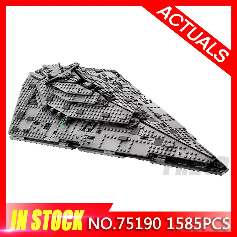 

Star Series The First order Star Model Destroyer Set 75190 1585Pcs Building Blocks Bricks Legoinglys StarWars for kids Toys WARS