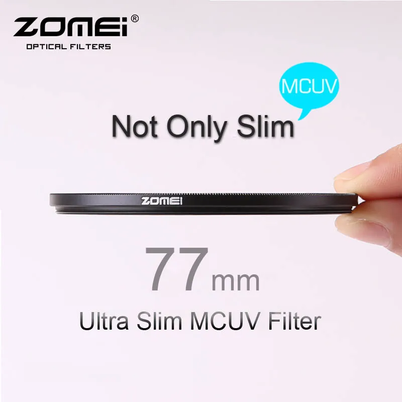 Zomei оригинальный 77 мм ультра тонкий MCUV Multi Coated Pro MC UV фильтр для Canon Nikon Sony Fujifilm OLYMPUS