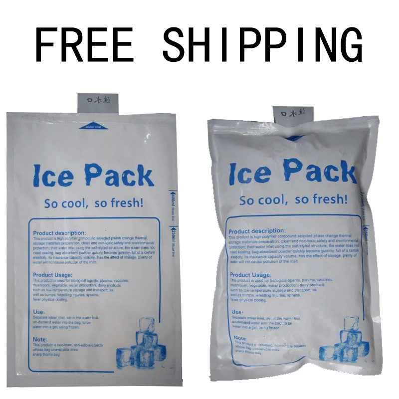 10PCS Reusable Gel Ice Bag Cool Pack Freeze Pak Picnic Cooler Cold Therapy 400ml 
