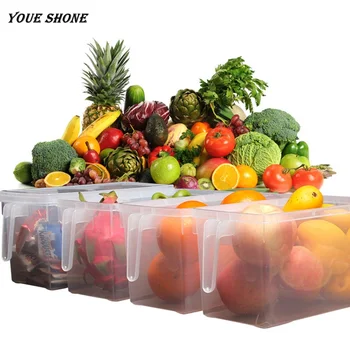 

Food Container Storage Box Food Crisper Refrigerator Storage Box Organizer With Handle Convenient Kitchen Tools