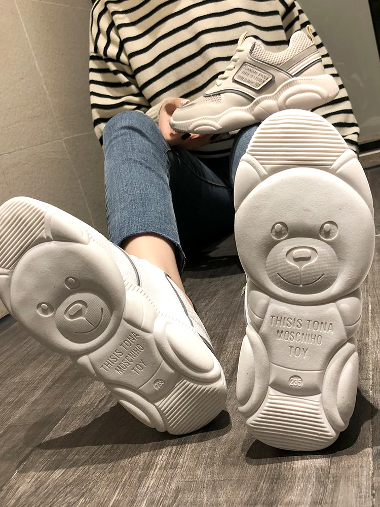 

Spring Women Casual Shoes Breathable Walking Mesh Flat Platform Shoes Cute Student Sneakers Women 2019 Ladies Trainers