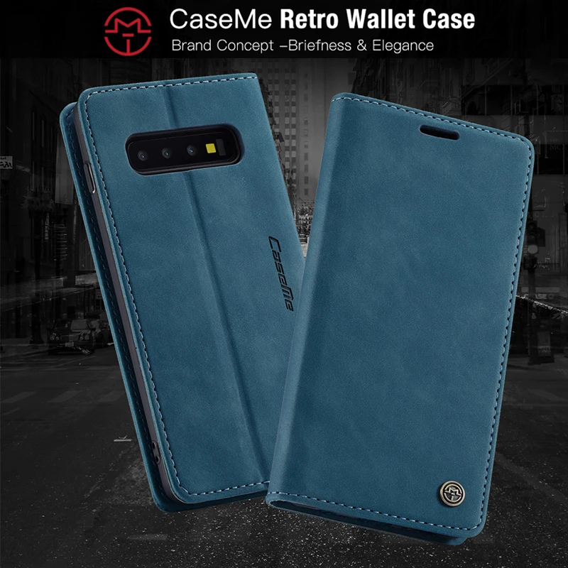 

Vintage Leather Case For Samsung Galaxy S10 S9 S8 Plus S7 Edge S10E Luxury Magnet Auto Flip Wallet Case Cover For Samsung S10 5G