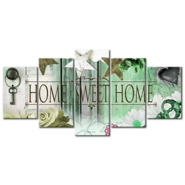 Алмазная живопись H171 home sweet кристальная картина 5 шт. Триптих для алмазной