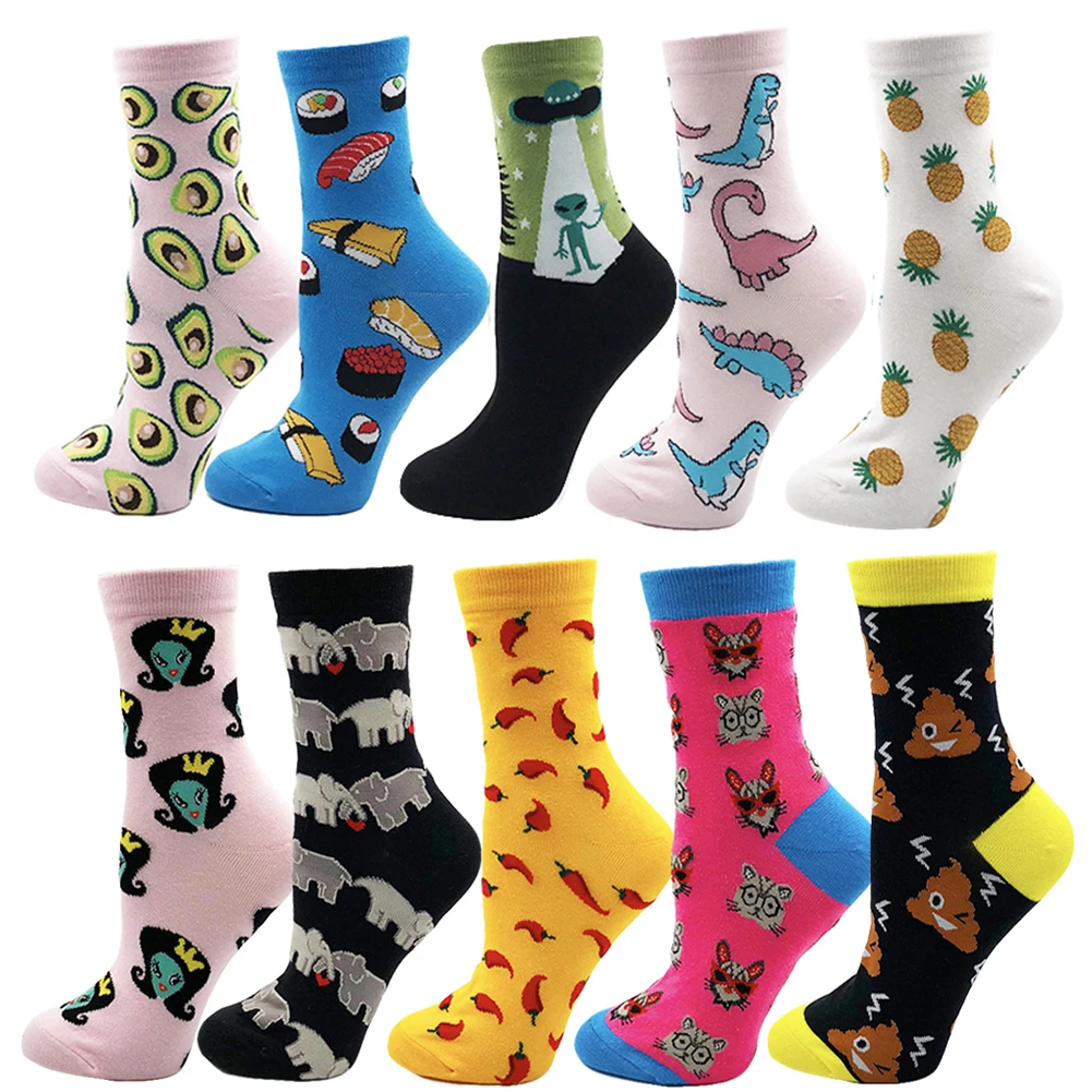 FancyWhoop 4 Pares Calcetines Mujer Divertidos Calcetines algod/ón Regalos Originales para Mujer cumplea/ños t/érmicos Calcetines de Lana C/álidos de Confort Casual de Mujer de Invierno Regalos Navidad