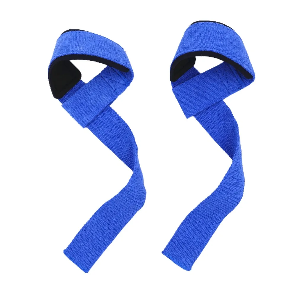 1Pair Crossfit Weight Lifting Strap Hand Wrist Support Straps with Neoprene Padded Dumbbell Home Gym Fitness Body Building Grip