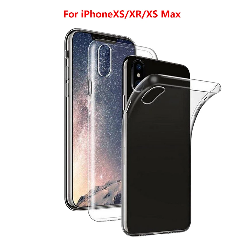 

Phone Case For iPhone Xs Max 6.5 Anti-Knock Coque Soft TPU Silicone Protective Back Cover For iPhone XS X S XR 6.1 Fundas