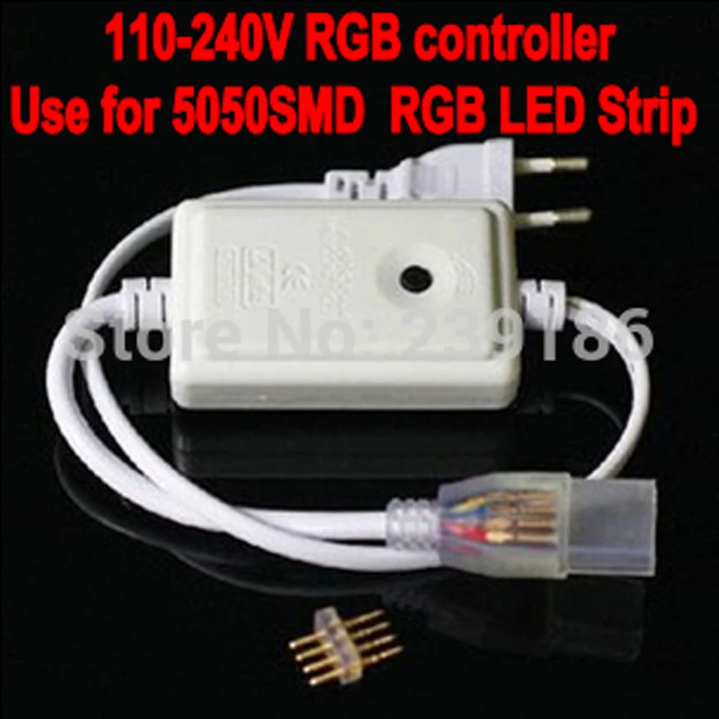 110V 220V RGB 5050 SMD светодиодные ленты контроллеры(разъем питания), 110 V-240 V светодиодный контроллер RGB ленты 1 шт