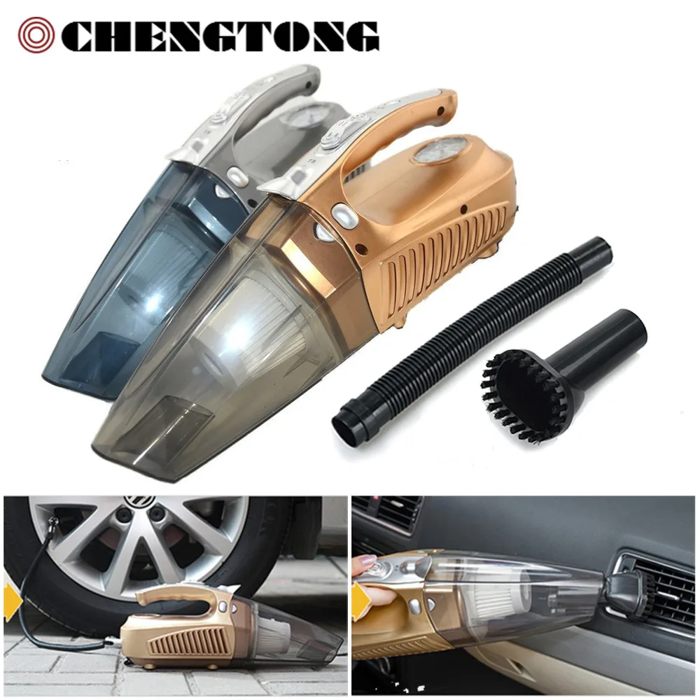4 in 1 Car Vacuum Cleaner Car Inflator Pump Compressor Portable Dry and