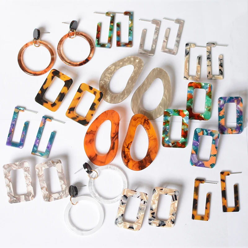 

Fashion personality all-match simple geometric Circular Earrings and ladies temperament Earrings