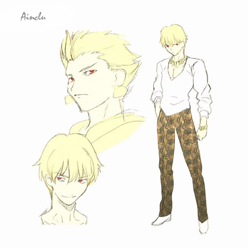 Ainclu бесплатная доставка модные костюмы для косплея на Хэллоуин Fate Zero Archer Gilgamesh
