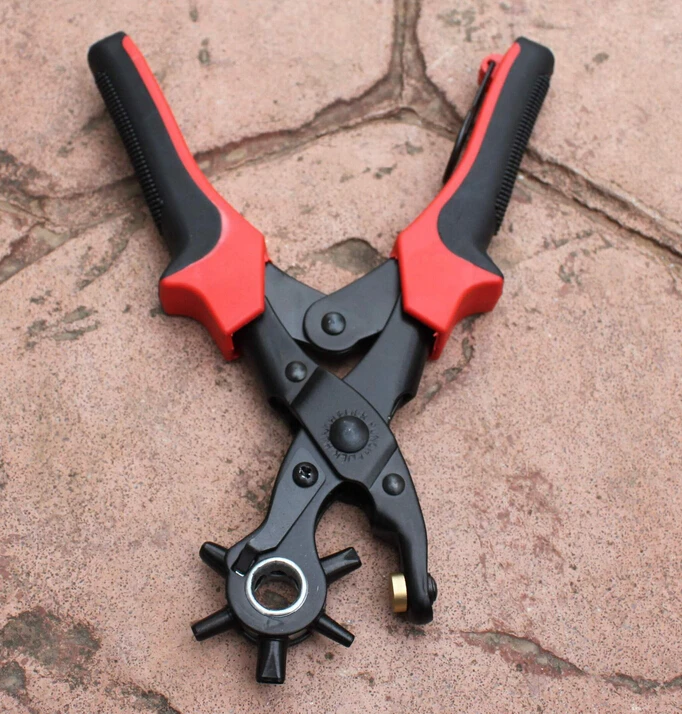 3 genuine leather belt plier punching hole flat oval roundbelt pliers