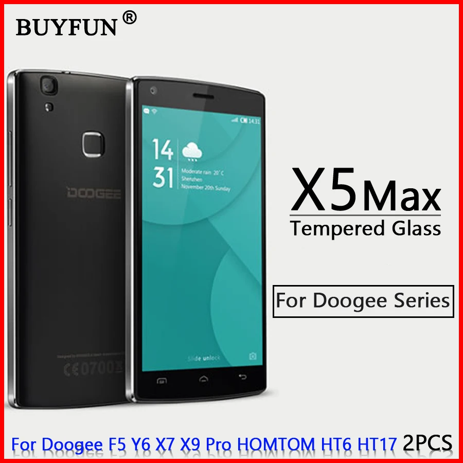 

For Doogee X5 MAX Tempered Glass For Doogee F5 Y6 X7 X9 Pro HOMTOM HT6 HT17 Case 2.5D On X 5 Max HT 6 17 Screen Protector Film