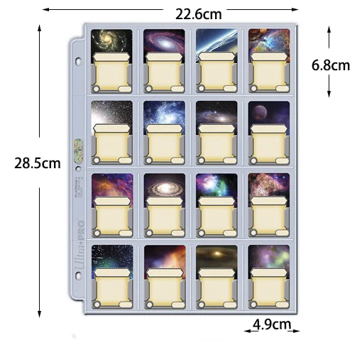 Ультра. Про 16 карманов маленький размер карты страницы настольная игра Карта протектор альбом для мини размера