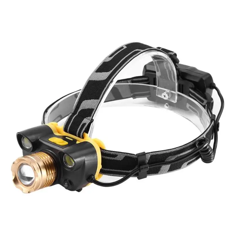 

LED Glare Headlamp Zoomable Head Flashlight Torch Sensor Rechargeable Head Light Forehead Lamp Fishing Headlight