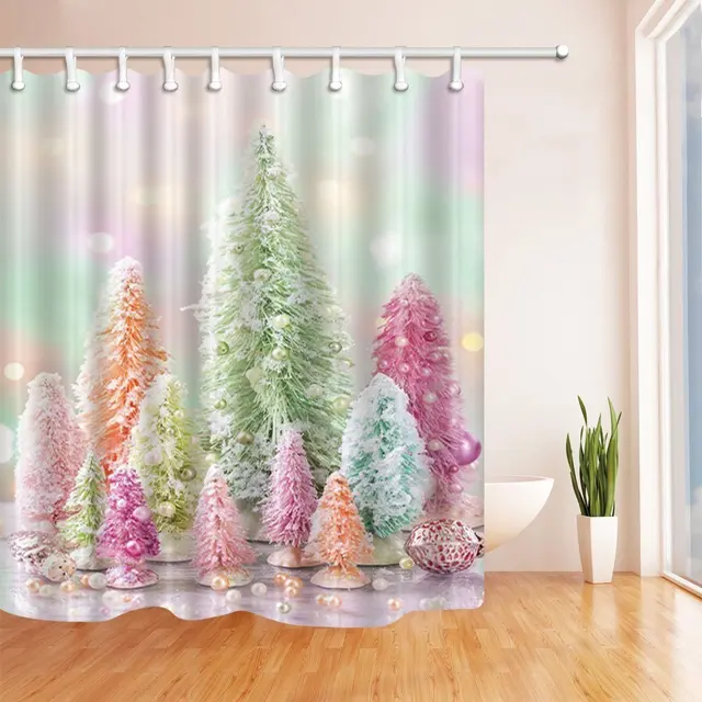 Western Shower Curtains For Bathroom Christmas Tree And Color Ball Western Shower Curtains For Bathroom Christmas Tree And Color Ball On The Ice Polyester