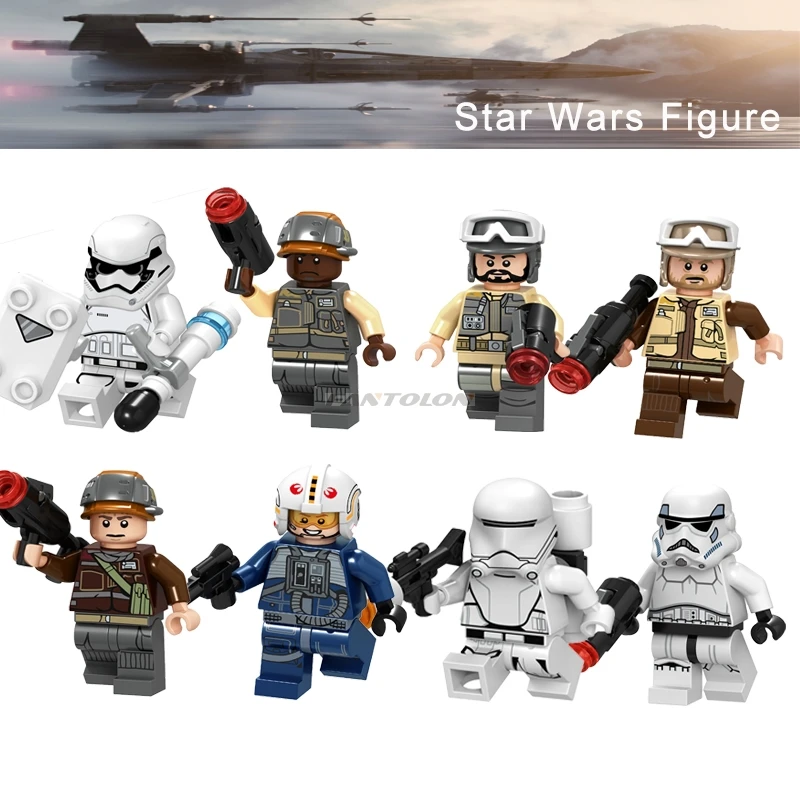 

Star Wars First Order Stormtrooper Rebel Troopers Rebel Pilot Flametrooper Starwars Legoingly Building Block Gift Toy
