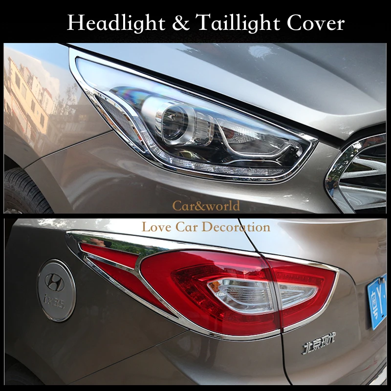 Kadore Car Rear Tail Light Cover Trim Bezel for Honda CRV CR-V 2015 2016 ABS Chrome 4PCS//Set