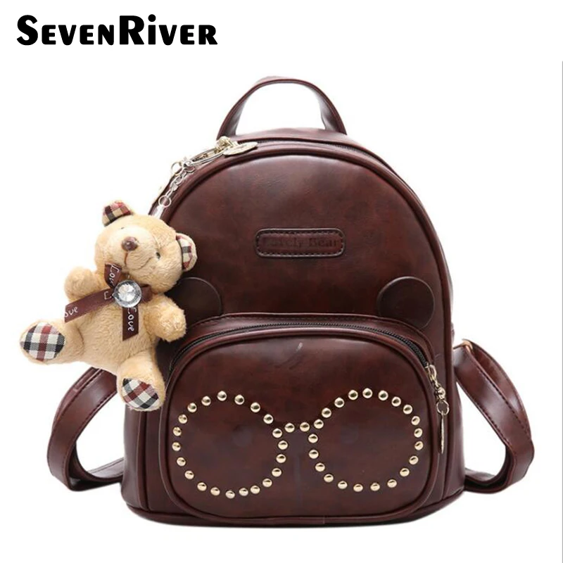 Design PU Leather Backpack Women Backpacks For Teenage Girls School Bags Lady s Small Vintage