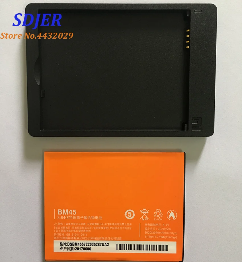 Для Xiaomi Redmi Note 2 Аккумулятор Новый BM45 3020mAh литий ионный аккумулятор замена для Hongmi