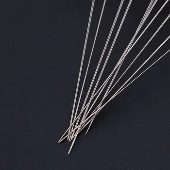 

10x Big Eye Curved Beading Needles Threading String Cord Jewelry Tool 0.6x 100mm