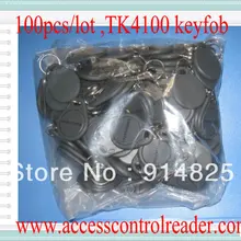 100 шт./лот+ TK4100+ 125 кГц+ EM-ID брелок для ключей с рчид с отделением для карт, с принтом в виде цифр+ один год гарантии