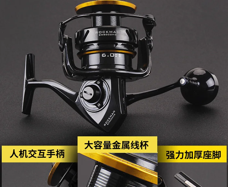 Molinete de Pesca Carretel de Metal Lurekiller Japão Fiação Cheio Stella Popping Bobinas Jigging Carretel Sw8000hg 15 Lurekiller japão molinete de pesca fiação carretel