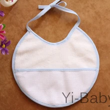 12 шт./компл. YB0011 синий водонепроницаемый Нагрудник слюнявчик для младенца полотенца срезанная Ткань крест стеганый слюнявчик детский нагрудник