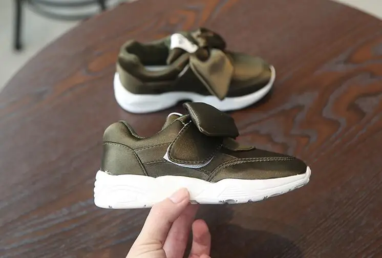 2019New fashion children's shoes spring and autumn girl's bowknot recreational shoes children's shoes breathable athletic shoes