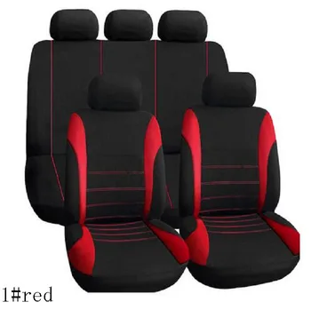 

rete 9pcs/set Car Seat Cover sets Universal Fit 5 seat SUV sedans front/back seat elastic washable breathable fashion strip Wh
