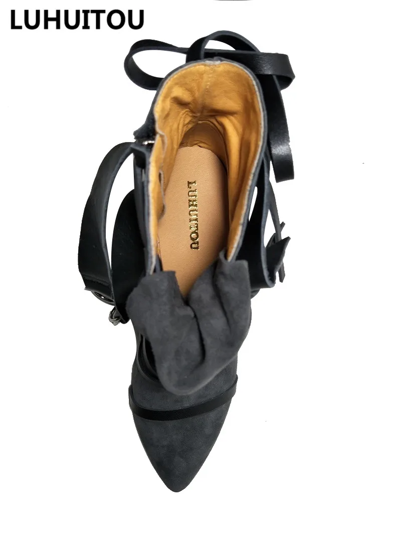 Женские зимние ботинки из натуральной кожи; качественные замшевые ботильоны с бахромой; классические ковбойские ботинки; элегантная женская обувь; ботинки на высоком каблуке