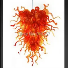 LR011- изящный оранжевый итальянский канделябр из муранского стекла