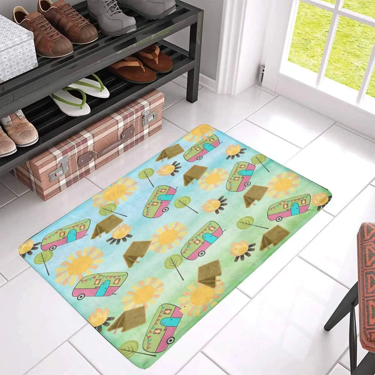 Buy Happy Camper Indoor Doormat Large Inches Non Slip Front Entrance Door Mat