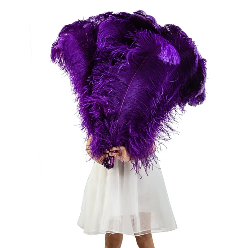 

Asia Ra 2pc/lot Purple fluffy ostrich feather plumes 65-70cm DIY wedding decoration ostrich Feather
