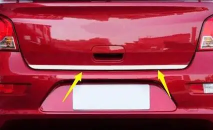 Free shipping 1pc rear trunk door stainless steel decorations car stickers FOR 2010 2012 2013 for Chevrolet Cruze Sedan