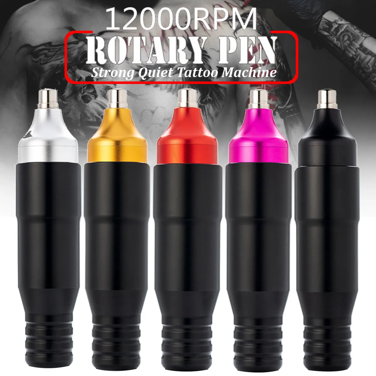 

Powerful Tattoo Pen Rotary Tattoo Gun Machine Black Precision RCA Motor Tattoo Machine Tattooist Body Art