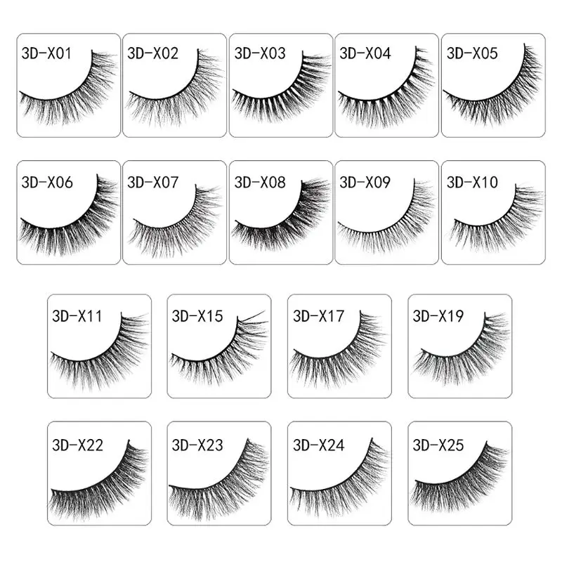 

3 Pairs 3D Mink Eyelashes Natural Cross Long False Black Bushy Eye Lashes Extensions Reusable Beauty Makeup Tool