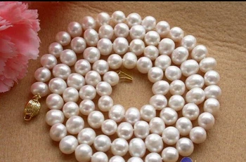 

AA#AA3041 A++ 33" 10mm white round freshwater pearl necklace (A0327)
