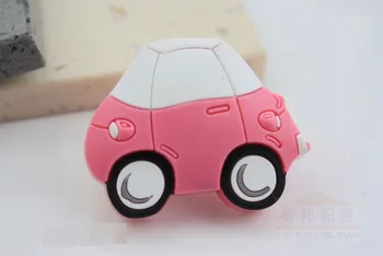 

10Pcs/Lot Cute Baby Cartoon Pink Car Plastic Kitchen Cabinet And Furniture Door Knobs